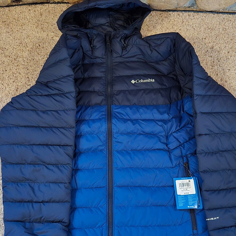 NEW Columbia Men's Powder Lite™ II Hooded Jacket Blue - Large